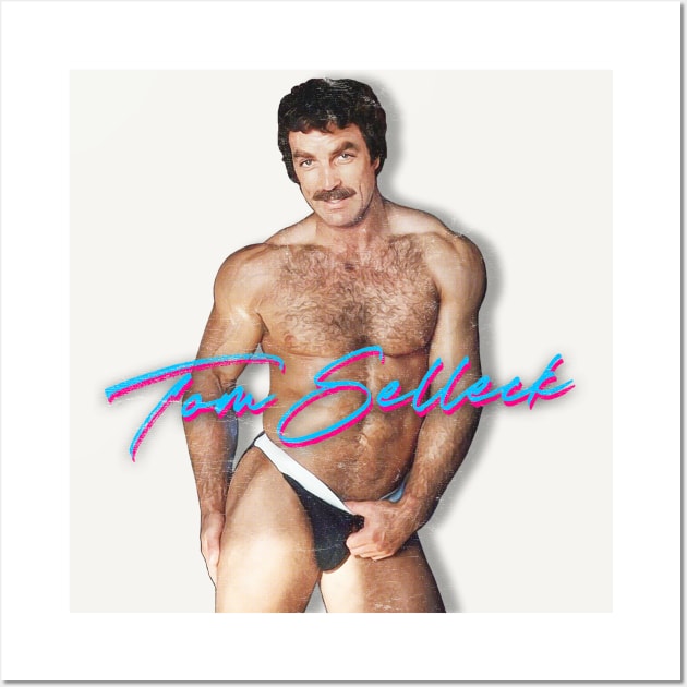 Tom Selleck / 80s Retro Design Wall Art by DankFutura